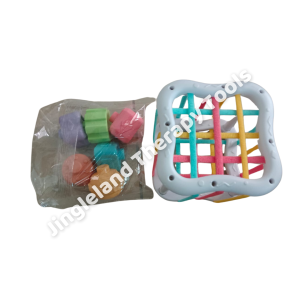 Rubber Square Ball with 6 Connecting Cubes