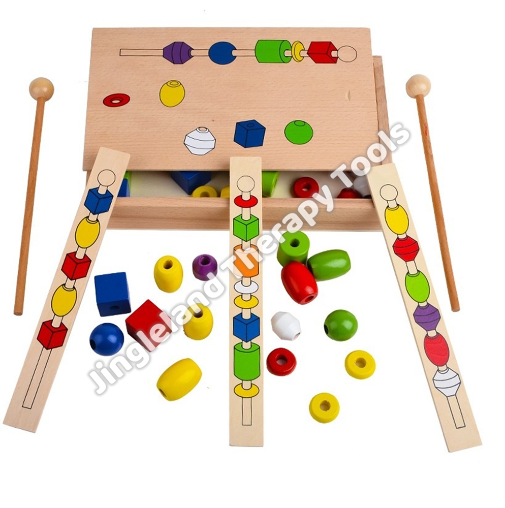 Fine Motor Wooden Lacing Set (Beaded Puzzle Box)