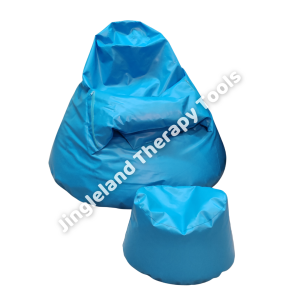 Sensory Stimulating Bean Chair with Wings and Footrest